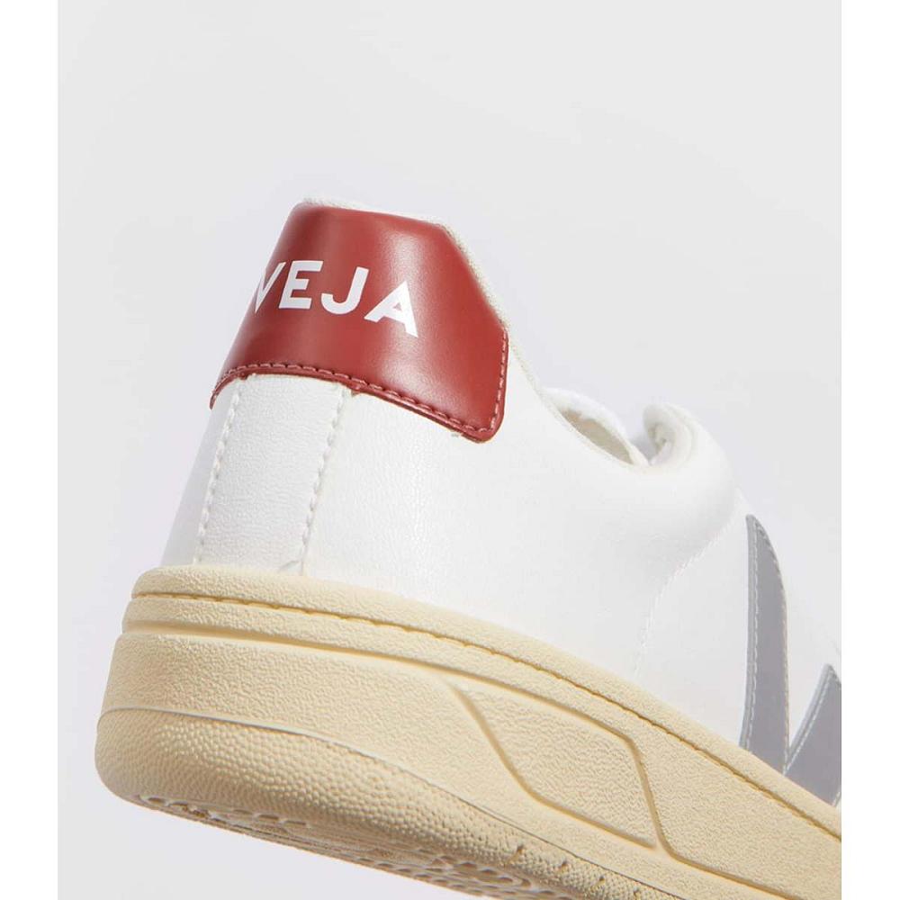 Women's Veja URCA CWL OXFORD-GREY Sneakers White/Red | SG 632TCE